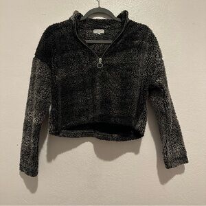 Cozy Black Fleece Women's Sweater
